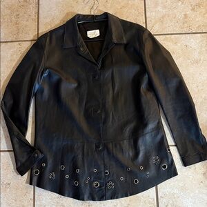 Debbie Shuchat Ladies black vintage leather jacket